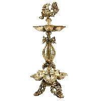 Traditional Handmade Oil Lamp Stand, [sand Casting], Glossy Finishing