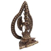 Buddhist Statue Of Sahasrabhuja Avalokitesvara, [sand Casting], [chocolate Oxidized]