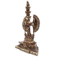 Buddhist Statue Of Sahasrabhuja Avalokitesvara, [sand Casting], [chocolate Oxidized]