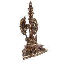 Buddhist Statue Of Sahasrabhuja Avalokitesvara, [sand Casting], [chocolate Oxidized]