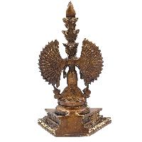 Buddhist Statue Of Sahasrabhuja Avalokitesvara, [sand Casting], [chocolate Oxidized]