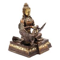 Buddhist Statue Of Buddha, [sand Casting], [chocolate Oxidized]