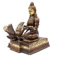 Buddhist Statue Of Buddha, [sand Casting], [chocolate Oxidized]