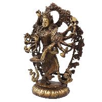 Nepali Statue Of Avalokitesvara, [sand Casting], [chocolate Oxidized]