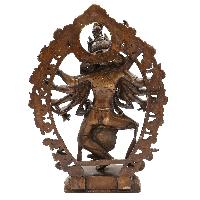 Nepali Statue Of Avalokitesvara, [sand Casting], [chocolate Oxidized]