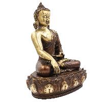 Buddhist Statue Of Shakyamuni Buddha, [sand Casting], [chocolate Oxidized]