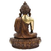 Buddhist Statue Of Shakyamuni Buddha, [sand Casting], [chocolate Oxidized]