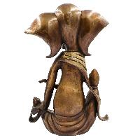 Buddhist Statue Of Ganesh, [sand Casting], [chocolate Oxidized]