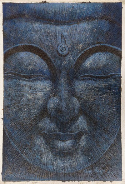 Painting Of Face Of Buddha [acrylic Color On Canvas]