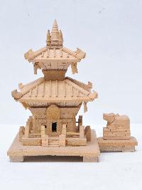 Nepali Handmade Replica Of Pashupatinath Temple, [color Option: Chocolate Color And Black Color], [natural Wood]
