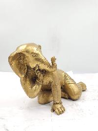 Buddhist Statue Of Ganesh, [sand Casting], Glossy Finishing