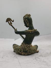 Statue Of A Lady Playing Sitar, [musical Instrument], [sand Casting]