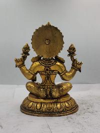 Nepali Statue Of Lakshmi, [sand Casting], Glossy Finishing