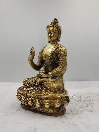 Buddhist Statue Of Amoghasiddhi Buddha, Sand Casting, Glossy Finishing