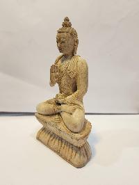 Buddhist Handmade Wooden Statue Of Amoghasiddhi Buddha, Or Blessing Buddha [camphor Wood]