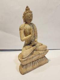 Buddhist Handmade Wooden Statue Of Amoghasiddhi Buddha, Or Blessing Buddha [camphor Wood]