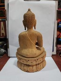 Buddhist Handmade Wooden Statue Of Vairochana Buddha, [karma Wood]