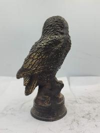 Statue Of Owl, [sand Casting], [black Oxidized]