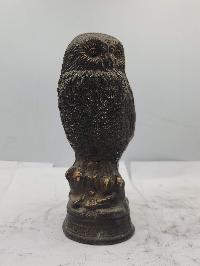Statue Of Owl, [sand Casting], [black Oxidized]