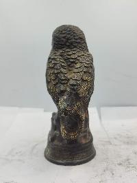 Statue Of Owl, [sand Casting], [black Oxidized]
