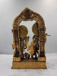 Nepali Statue Of Radha And Krishna, [sand Casting], Glossy Finishing