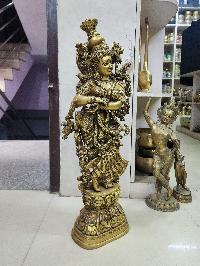 Nepali Statue Of Radha, [sand Casting], Glossy Finishing