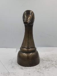 Statue Of Head Of Duck, [sand Casting], [chocolate Oxidized]