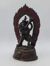 Buddhist Handmade Statue Of Chakrasamvara - Heruka, [chocolate Oxidized]