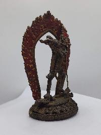 Buddhist Handmade Statue Of Vajrayogini, [antique], [chocolate Oxidized]