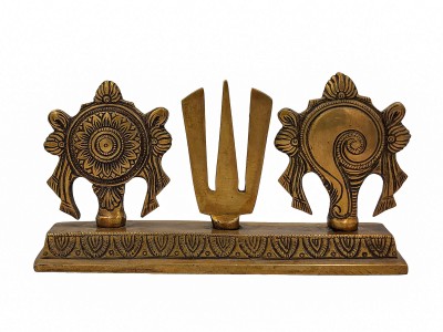 Buddhist Handmade Statue Of Ashtamangala, Sand Casting, Glossy Finishing