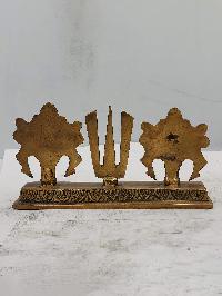 Buddhist Handmade Statue Of Ashtamangala, Sand Casting, Glossy Finishing