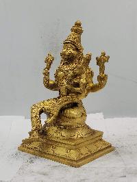 Buddhist Statue Of Narsingh And Laxmi, Sand Casting, Glossy Finishing