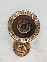 Buddhist Handmade Incense Burner, Sand Casting, [stone Setting]
