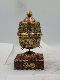 Buddhist Handmade Table Prayer Wheel With Mantra Inside