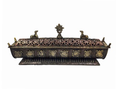 Hand Beaten Tibetan Incense Burner, Antique Finishing

