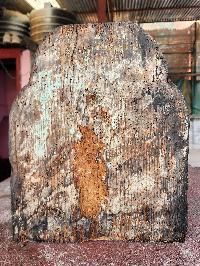 Buddhist Handmade Clay And Wooden Statue Of Shakyamuni Buddha On Throne [antique]