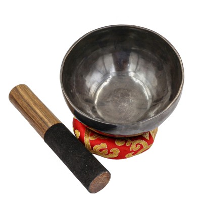 Buddhist Hand Beaten [moon] Singing Bowl, With Plain Design, [select Accessories]