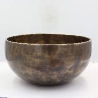 Buddhist Hand Beaten [moon] Singing Bowl, With Plain Design, [select Accessories]