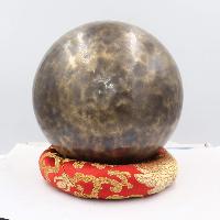 Buddhist Hand Beaten [moon] Singing Bowl, With Plain Design, [select Accessories]