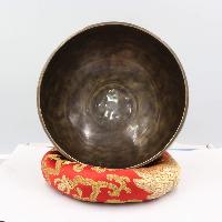 Buddhist Hand Beaten [moon] Singing Bowl, With Plain Design, [select Accessories]