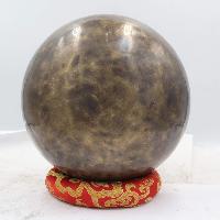 Buddhist Hand Beaten Jambati Singing Bowl, With Plain Design, [select Accessories]