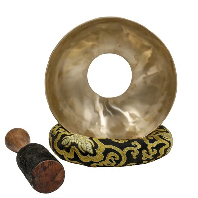 Knee Bowl, Buddhist Hand Beaten Knee Singing Bowl, With Plain Design, [select Accessories]