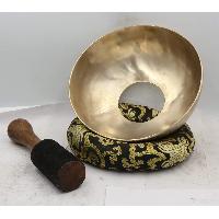 Knee Bowl, Buddhist Hand Beaten Knee Singing Bowl, With Plain Design, [select Accessories]