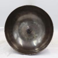 Buddhist Hand Beaten Jambati Singing Bowl, With Handle, [select Accessories]