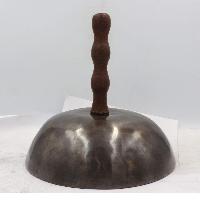 Buddhist Hand Beaten Jambati Singing Bowl, With Handle, [select Accessories]