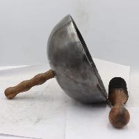 Buddhist Hand Beaten Jambati Singing Bowl, With Handle, [select Accessories]