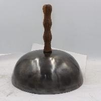Buddhist Hand Beaten Jambati Singing Bowl, With Handle, [select Accessories]