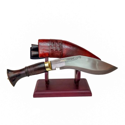 [6 Inch], [khukuri], Gurkha Knife - [mini Jungle Safari] With Leather Cover And Stand, Nepali Machete