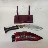 [6 Inch], [khukuri], Gurkha Knife - [mini Jungle Safari] With Leather Cover And Stand, Nepali Machete
