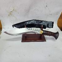 [10 Inch], [khukuri], Gurkha Knife - [sirupate] With Leather Cover And Stand, Nepali Machete